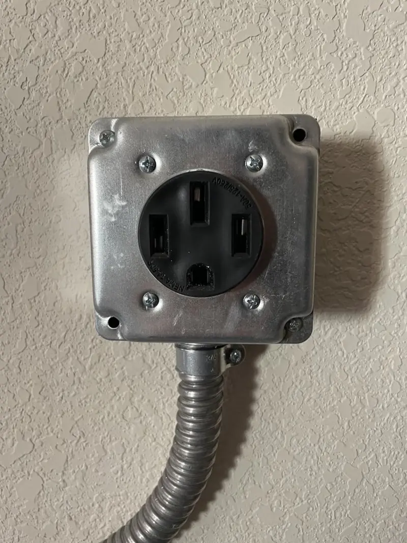 NEMA 14-50 outlet installed for Smart Home Electrical in Pebble Creek